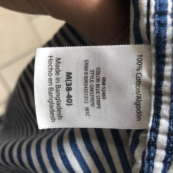 Blue and White Stripe - George Men’s Button Up - Picture 6 of 7